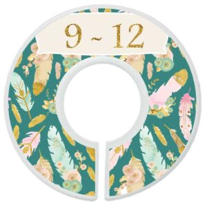 Mumsy Goose Nursery Closet Dividers, Closet Organizers, Baby Girl Clothes Dividers Pink Gold