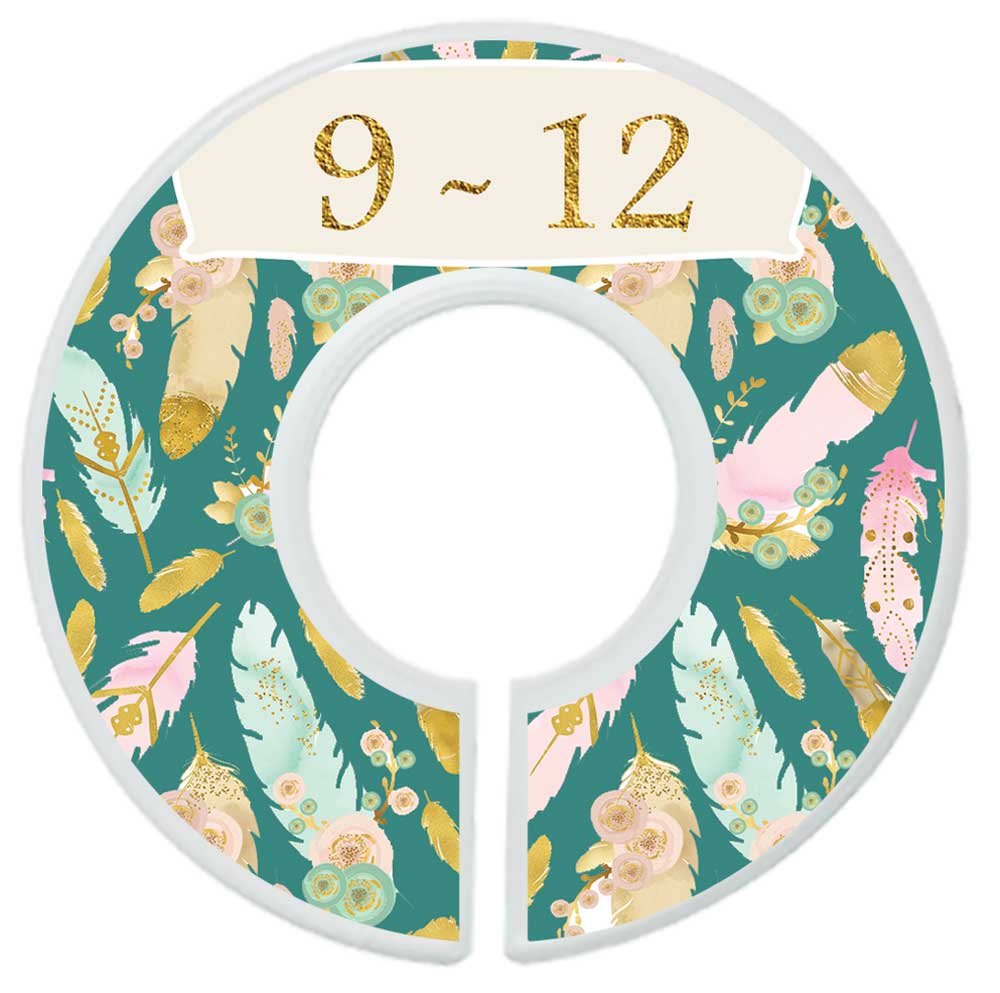 Mumsy Goose Nursery Closet Dividers, Closet Organizers, Baby Girl Clothes Dividers Pink Gold