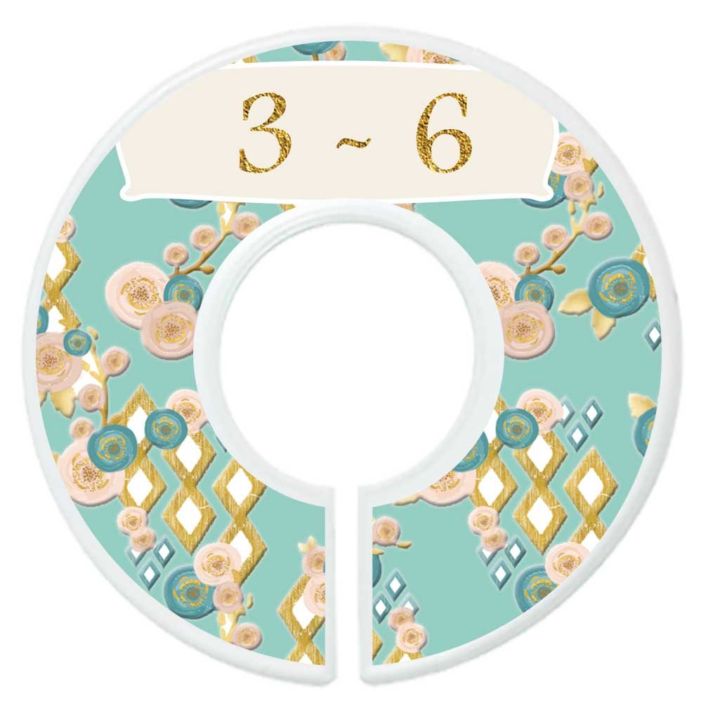 Mumsy Goose Nursery Closet Dividers, Closet Organizers, Baby Girl Clothes Dividers Pink Gold