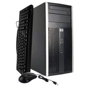 hp compaq elite 6300 tower business desktop computer, intel quad-core i5-3470 up to 3.60ghz, 8gb ram, 256gb ssd + 500gb hdd, dvd, wifi, usb 3.0, windows 10 professional (renewed)