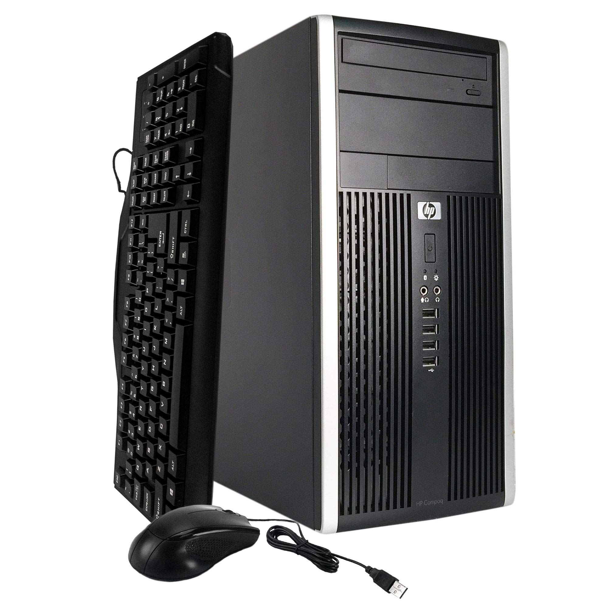 HP Compaq Elite 6300 Tower Business Desktop Computer, Intel Quad-Core i5-3470 up to 3.60GHz, 8GB RAM, 256GB SSD + 500GB HDD, DVD, WiFi, USB 3.0, Windows 10 Professional (Renewed)