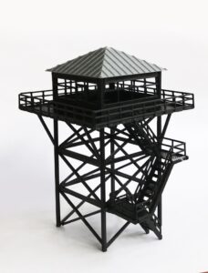 outland models railway scenery watchtower/lookout tower (black) ho scale 1:87