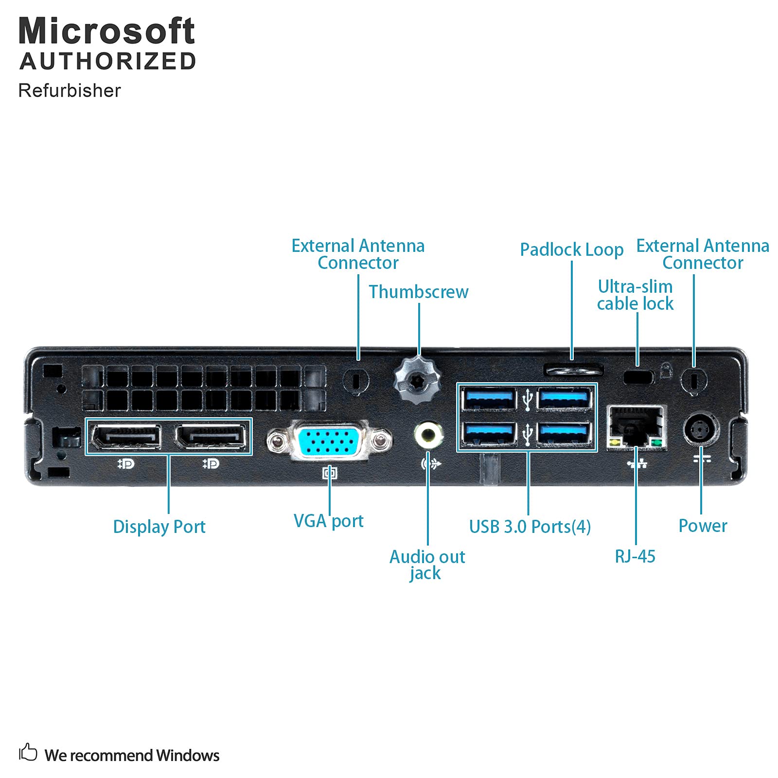 HP EliteDesk 800 G1 Tiny Computer Micro Tower PC, Intel Core i5, 8 GB Ram, 500 GB HDD, WiFi Windows 10 Pro (Renewed)