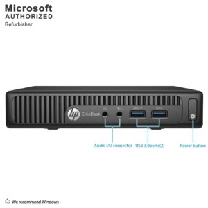 HP EliteDesk 800 G1 Tiny Computer Micro Tower PC, Intel Core i5, 8 GB Ram, 500 GB HDD, WiFi Windows 10 Pro (Renewed)