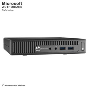 HP EliteDesk 800 G1 Tiny Computer Micro Tower PC, Intel Core i5, 8 GB Ram, 500 GB HDD, WiFi Windows 10 Pro (Renewed)