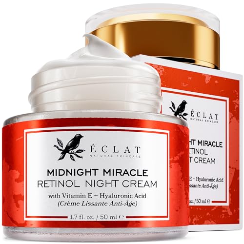 Retinol Night Cream - 2.5% Retinol with 2.5% Hyaluronic Acid - Retinol Face Moisturizer to Boosts Elasticity and Hydration, Firming Anti Wrinkle Cream, Anti Aging Face Cream, Skin Care Facial Cream