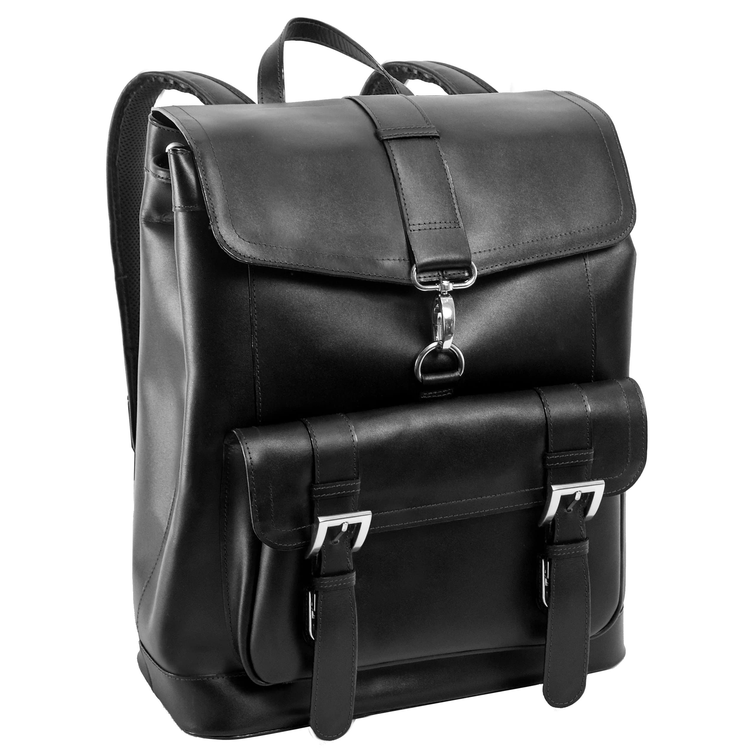 Mcklein Laptop Backpack, Hagen, Top Grain Cowhide Leather, Black (88025)