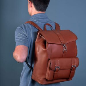McKlein USA Women's Mcklein 88024: Leather Laptop Backpack, Brown, One Size