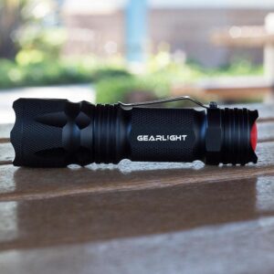 GearLight M3 Mini LED Flashlight - 2 Bright, Small Tactical Flashlights with High Lumens and Pocket Clip for Camping, Outdoor & Emergency Use ﻿