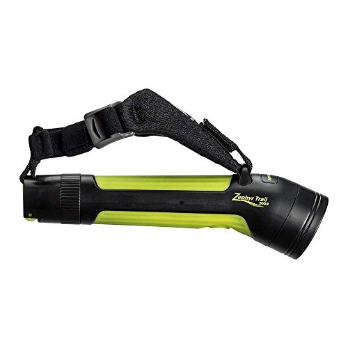 Nathan Zephyr Running Flashlight. Adjustable Hand-Held LED Light with Safety Whistle. For Runners, Walkers, Cyclist, Kids, Security. Handheld Dual Front and Back Light to See and Be-Seen.