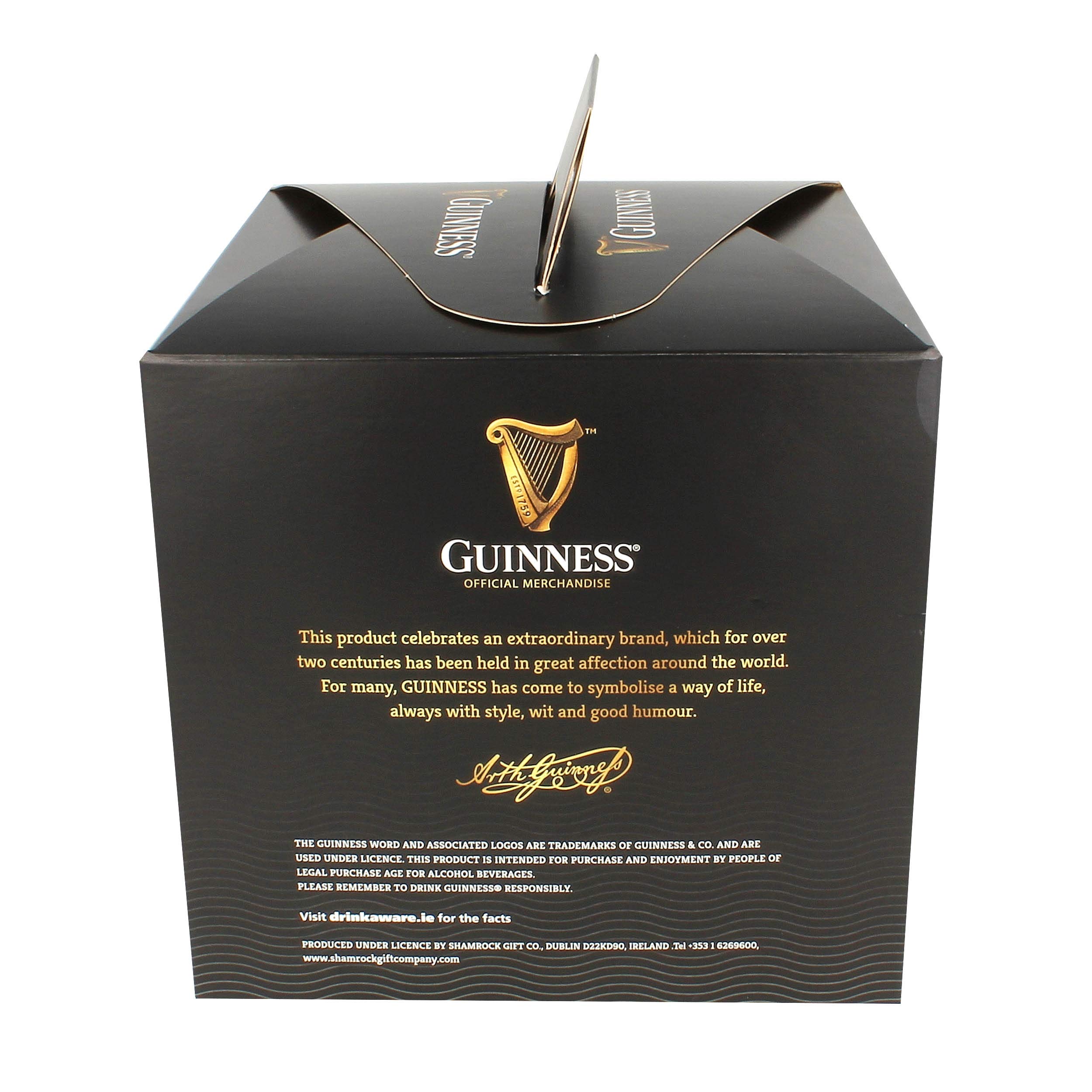 Official Guinness Glasses 4 Pack With Embossed Harp Logo Design