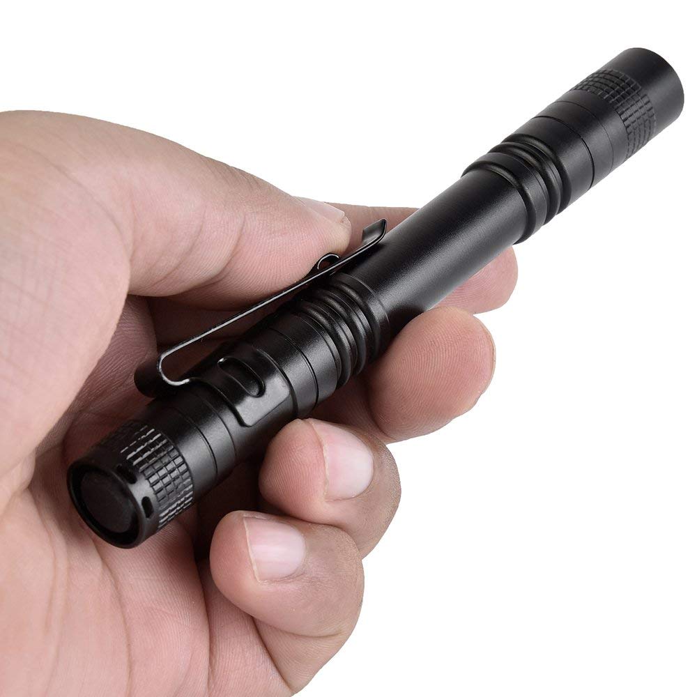 Pocketman 4 Pcs1000LM LED Penlight Flashlight Tactical Torch with Clip(13.3 CM)