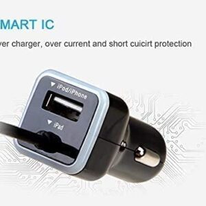 iPhone Car Charger, [Apple MFI Certified] Car Charger for iPhone 15, 14, 13, 12, 11, X, XR, XS, Pro, 8 Plus, 7 Plus, Pro Max, iPad Pro, Air 4, Mini with Extra USB Port