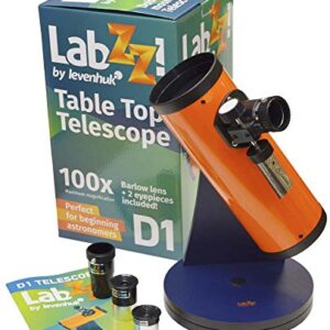 Levenhuk LabZZ D1 Easy to Use Telescope for Children with Rotating Table Dobson Mount and 100x Magnification