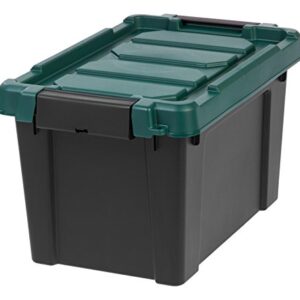 IRIS USA 296070 Remington 5 Gallon Store-It-All Tote, Black, 20 Quart