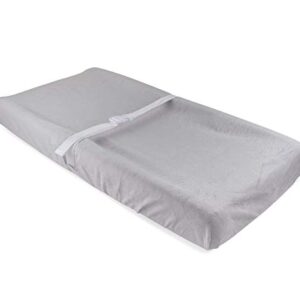 Ely's & Co. Patent Pending Waterproof Plush Change Pad Cover 100% Cotton Velvet | no Need for Changing Pad Liner (Grey)