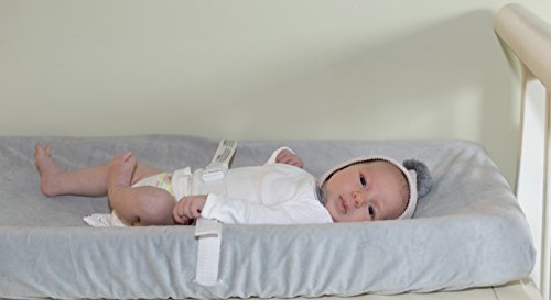 Ely's & Co. Patent Pending Waterproof Plush Change Pad Cover 100% Cotton Velvet | no Need for Changing Pad Liner (Grey)