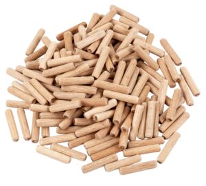 bicb fluted wood kiln dowel pins, 1/4" x 1-1/4"- 100 pieces , made of beechwood