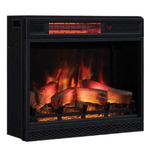 classicflame 23ii042fgl 3d infrared quartz fireplace insert with safer plug and sensor, 23"