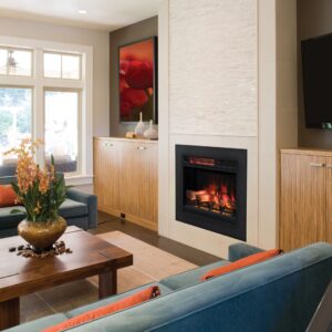 ClassicFlame 23II042FGL 3D Infrared Quartz Fireplace Insert with Safer Plug and Sensor, 23"