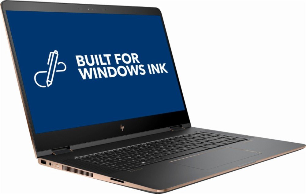 HP Older Spectre x360 2-in-1 15.6" 4K UHD Touch, Intel i7 8th Gen CPU 16GB RAM, 512GB SSD Dark Ash Silver - 3 Years McAfee Interet Security NO NUM-PAD, NO Fingerprint Reader