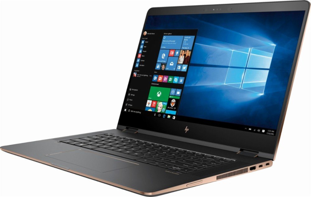 HP Older Spectre x360 2-in-1 15.6" 4K UHD Touch, Intel i7 8th Gen CPU 16GB RAM, 512GB SSD Dark Ash Silver - 3 Years McAfee Interet Security NO NUM-PAD, NO Fingerprint Reader