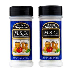 spice supreme m.s.g. monosodium glutamate, plastic shaker, 4.25-oz (msg (pack of 2))