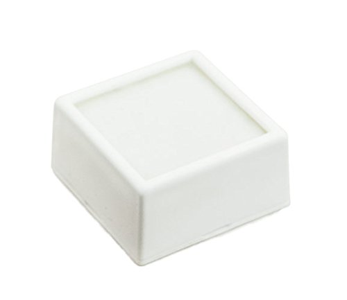 White Square Glass Top with 2-Sided Foam Insert Gemstones Jewelry Display (Pack of 50)