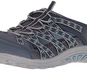 Skechers Women's Reggae Fest-Marlin-Fisherman Open Back Mule Relaxed Fit & A/C Memory Foam Water Shoe, Navy, 9 M US