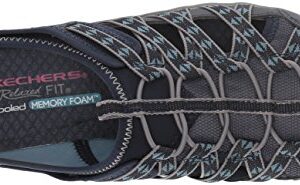 Skechers Women's Reggae Fest-Marlin-Fisherman Open Back Mule Relaxed Fit & A/C Memory Foam Water Shoe, Navy, 9 M US