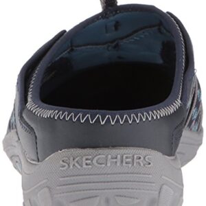 Skechers Women's Reggae Fest-Marlin-Fisherman Open Back Mule Relaxed Fit & A/C Memory Foam Water Shoe, Navy, 9 M US