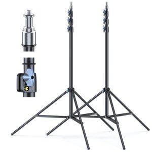 linco lincostore zenith 9 feet/288 cm photo studio light stands set of two for htc vive vr, video, portrait, and product photography