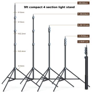 LINCO Lincostore Zenith 9 feet/288 cm Photo Studio Light Stands Set of Two for HTC Vive VR, Video, Portrait, and Product Photography