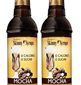 Jordan's Skinny Syrups Sugar Free Coffee Syrup, Mocha Flavor Drink Mix, Zero Calorie Flavoring for Chai Latte, Protein Shake, Food & More, Gluten Free, Keto Friendly, 25.4 Fl Oz, 2 Pack