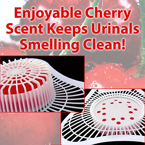 Long Lasting Urinal Screen and Deodorizer with Non-Para Block 12 Pk. Universal-Fit, Cherry-Scent Cake Releases Cleaning Agents To Remove Odor. Durable Mat Limits Janitorial Cleaning & Supply Needs