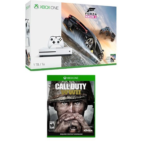 Xbox One S 1TB Console - Forza Horizon 3 + Call of Duty WW2 Bundle