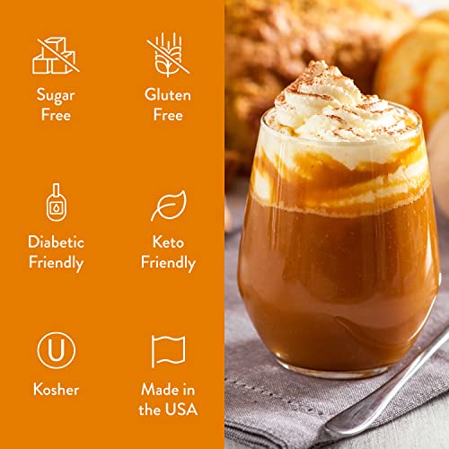 Jordan's Skinny Syrups Coffee Syrup, Pumpkin Caramel Flavor Drink Mix, Zero Calorie Flavoring for Chai Latte, Protein Shake, Food & More, Sugar & Gluten Free, Keto Friendly, 25.4 Fl Oz, 1 Pack