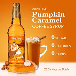 Jordan's Skinny Syrups Coffee Syrup, Pumpkin Caramel Flavor Drink Mix, Zero Calorie Flavoring for Chai Latte, Protein Shake, Food & More, Sugar & Gluten Free, Keto Friendly, 25.4 Fl Oz, 1 Pack