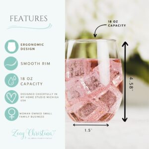 50 and Fabulous Gifts for Women Stemless Wine Glass 50th Birthday Gift for Her 0043