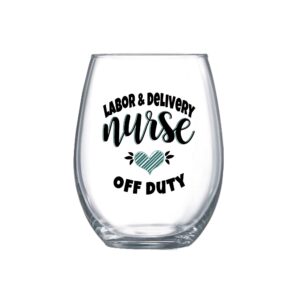 labor and delivery nurse gifts funny for women wine glass thank you gifts l&d 0047