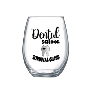 dental hygiene school gifts for women stemless wine glass for students 045