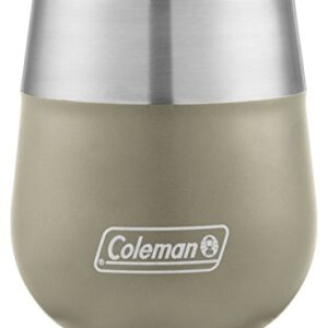 Coleman Claret Vacuum-Insulated Stainless Steel Wine Glass, 13oz Outdoor Wine Glass for Camping, Tailgating, Beach, Picnic & Backyard Patio