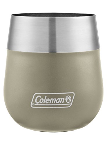 Coleman Claret Vacuum-Insulated Stainless Steel Wine Glass, 13oz Outdoor Wine Glass for Camping, Tailgating, Beach, Picnic & Backyard Patio