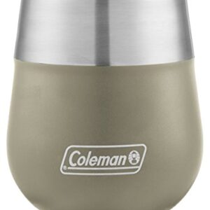 Coleman Claret Vacuum-Insulated Stainless Steel Wine Glass, 13oz Outdoor Wine Glass for Camping, Tailgating, Beach, Picnic & Backyard Patio