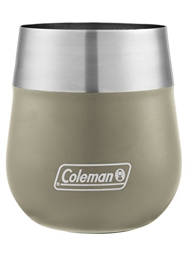 Coleman Claret Vacuum-Insulated Stainless Steel Wine Glass, 13oz Outdoor Wine Glass for Camping, Tailgating, Beach, Picnic & Backyard Patio