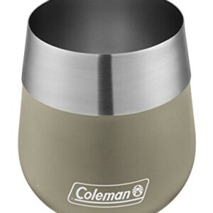 Coleman Claret Vacuum-Insulated Stainless Steel Wine Glass, 13oz Outdoor Wine Glass for Camping, Tailgating, Beach, Picnic & Backyard Patio