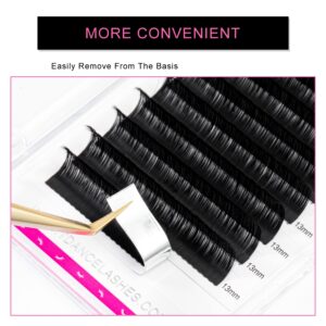 TDANCE Classic Lash Extensions Premium C CC D DD J B L Curl 0.03-0.18mm Thickness Semi Permanent Volume Eyelash Extensions Professional Salon Use Mixed 10-17mm Length In One Tray (D-0.05,10-17mm)