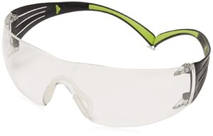 3m secure fit 400 series protective eyewear, standard, black/green