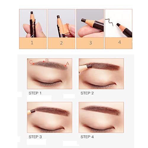 5pcs Microblading Pencil Waterproof Eyebrow Peel-off Pencil Pull Cord Microblading Supplies Brow Lamination Pencil Set For Marking Filling Outlining Eye Brow Liners In 5 Colors