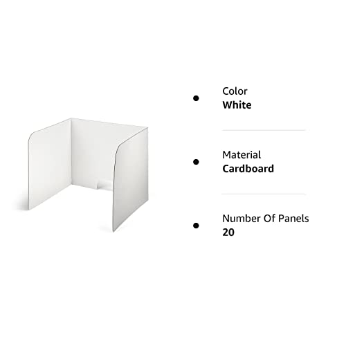 X-Tra Large USA-Made Premium Privacy Shields™ - 24" Tall - 26" x 28" WorkSpace - 6-12 - Sold in 10 and 20 Packs - Durable (1/8" Thick) - Computer Shields - Voting Booth